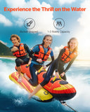 VEVOR 3 Person Towable Tube for Boating, Hot Dog Water Tube