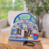Melissa & Doug Jet Pilot Interactive Dashboard – Wooden Airplane Cockpit Toy