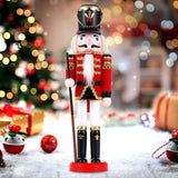 12" Wooden Nutcracker Soldier – Sword, Movable Jaw & Gift Box
