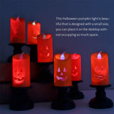 12-Pack Halloween Pumpkin LED Flameless Candles, Battery Orange Lights