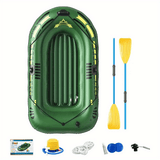 Portable Inflatable Fishing Boat with Oars & Hand Pump, Adult Inflatable Kayak Raft