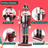12" Wooden Nutcracker Soldier – Sword, Movable Jaw & Gift Box