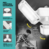 Bell + Howell TriBurst Garage Lights – 288 LED Deformable Garage Ceiling Light