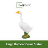 Mainstays 19.6" Porch Goose Garden Statue, Hand-Painted Resin Goose Décor