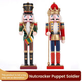 12" Wooden Nutcracker Soldier – Sword, Movable Jaw & Gift Box