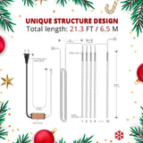 Christmas LED Meteor Shower Rain Lights, 540 LEDs, 10 × 20" Waterproof Cascading Tube Lights