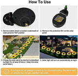 2 Pack Solar Sunflower Garden Lights – Waterproof LED Decorative Stake Lights