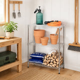 Hyper Tough 3-Tier Wire Shelving Rack, 750 lb Capacity Metal Shelf