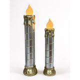 Member's Mark 2-Piece Oversized Pre-Lit Christmas Candlestick Set with Flickering LED Flames