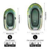 MIXFEER Inflatable Boat, Foldable PVC Fishing & Recreational Raft, 55.1" x 31.5"