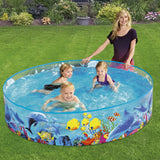 Bestway Odyssey Fill 'N Fun Play Pool – Rigid Wall Kiddie Splash Pool 72" x 15"