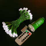 BONUO 16 ft Battery-Operated Christmas Lights, 50 LED G12 Berry String Lights with Remote
