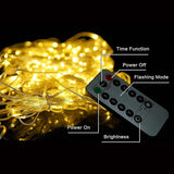 USB Window Curtain Fairy Lights, 9.8 ft x 9.8 ft 300 LED Curtain Lights with Remote Control