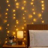 Mainstays 96 LED Curtain Lights, Warm White Plug-In Window Curtain String Lights