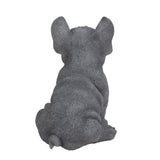 Hi-Line Gift Blue French Bulldog Puppy Sitting Statue, Realistic Polyresin Indoor Dog Figurine