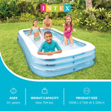 Intex Swim Center Family Lounge Pool, 120" x 72" x 22" Inflatable Family Swimming Pool