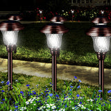 8 Pack Solar Pathway Lights – 16 lm LED Landscape Lights
