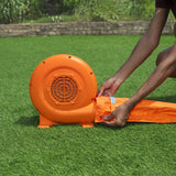 H2OGO! Kids Tropical Outdoor Inflatable Mega Bouncer with Water Slide, Splash Pool & Water Blaster