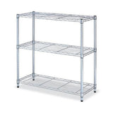 36" W x 14" D x 36" H 3-Shelf Residential Wire Shelving Unit – Silver Steel Storage Rack