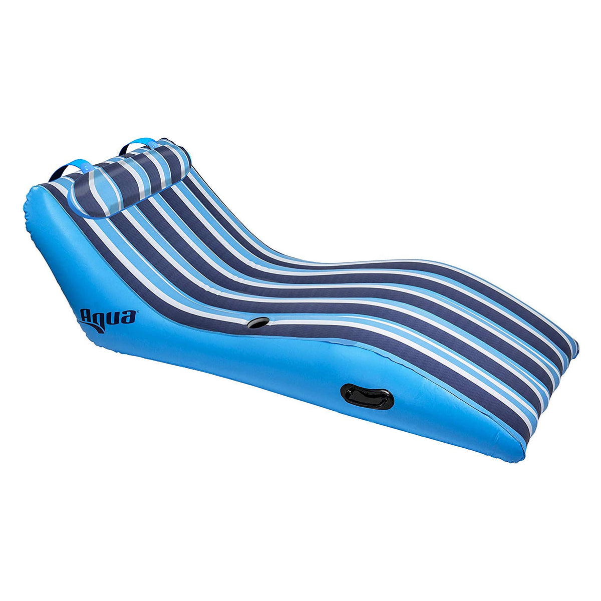 Aqua Leisure Ultra Cushioned Comfort Lounge Inflatable Pool Float wit ...