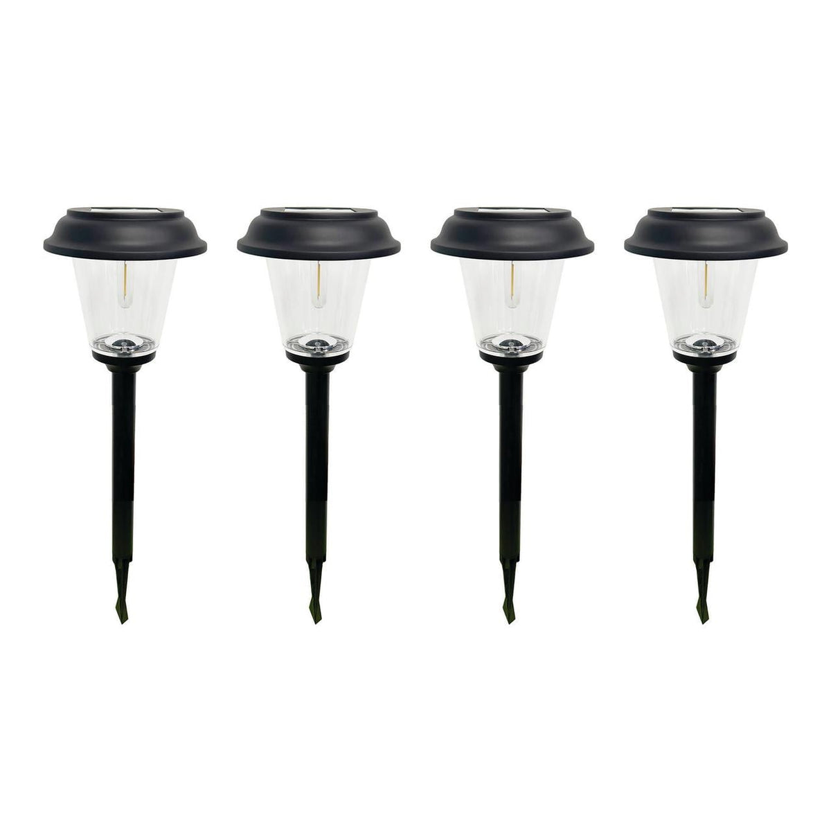 Better Homes & Gardens Elijah Solar Powered Black Landscape Filament ...