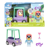 Bluey Chat Mates Grannies Car with 5.5" Talking Janet Figure – 10 Phrases & Accessories