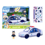 Bluey Police Car with Flashing Lights & Siren Sounds – 3.2" Policeman Figure, Stickers & Batteries