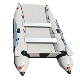 BRIS 11 ft Inflatable Catamaran Boat with Air Deck Floor, Oars, Aluminum Benches & Carry Bag