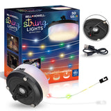 Bell + Howell 50 ft Retractable Camping String Lights, 125 LED Color Changing Outdoor Lights