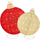 Best Choice Products 2-Piece Lighted Pop-Up Christmas Ornaments – 38" & 30" Outdoor Holiday Decorations