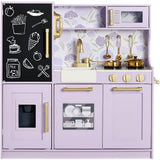 31.5" Best Choice Products Wooden Play Kitchen – 11 Accessories, Ice Dispenser & Chalkboard