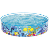 Bestway Odyssey Fill 'N Fun Play Pool – Rigid Wall Kiddie Splash Pool 72" x 15"