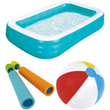 Bluescape 10 ft Rectangular Family Inflatable Swimming Pool, 272 Gallon Backyard Pool
