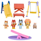 Bluey Deluxe Park Playset – 4 Poseable 2.5" Figures, Potaroo & Playground Accessories