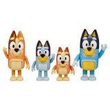 Bluey Family Figure 4-Pack – Bluey, Bingo, Mum Chilli & Dad Bandit Poseable Toy Figures