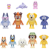 Bluey Super Fan 12-Figure Set – 9 Poseable Characters, 3 Toy Figures, Exclusive Joff & Pom Pom