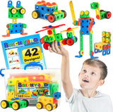 Brickyard Building Blocks STEM Toys, 163-Piece Construction Kit with Tools