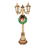 6-Ft H LED Triple Lamp Post with 35 Twinkling Lights, Christmas Lamp Post
