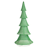 6FT Lighted Christmas Tree Yard Decoration – Pre-Lit Pull-Up Tree with 200 Warm White LEDs