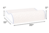 Tempur-Pedic Serenity Contour Memory Foam Pillow, Standard Size 20" x 15" x 5.4"