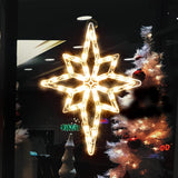 19.4" H Star of Bethlehem Christmas Window Silhouette Light with 50 Incandescent Mini Lights