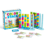 Color Stack Challenge Relatable 80 Rings 50 Cards Sorting Matching Game Toy