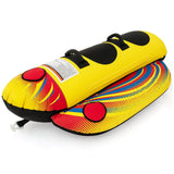 Costway 2-Person Inflatable Banana Boat Towable Tube with EVA Seats & 900D Nylon Cover