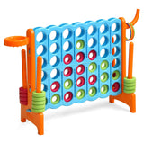 Costway 3-in-1 Giant 4-in-a-Row Game Set with Basketball Hoop and Ring Toss
