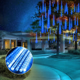 Meteor Shower LED String Lights, 20" 10-Tube, 540 LEDs, Connectable Indoor & Outdoor