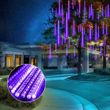 Meteor Shower LED String Lights, 20" 10-Tube, 540 LEDs, Connectable Indoor & Outdoor