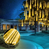 Meteor Shower LED String Lights, 20" 10-Tube, 540 LEDs, Connectable Indoor & Outdoor