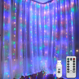 300 LED Window Curtain Lights, 9.8 × 9.8 ft USB-Powered Fairy Lights with Remote Control