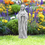 29.9" Virgin Mary Praying Garden Statue, Magnesium Oxide Religious Outdoor Sculpture