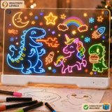 16" LED Drawing Board with 10 Color Modes, 9 Brightness Levels & Rechargeable Battery
